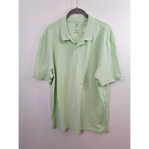 H&M Men's Polo Light Green Regular Fit Large New!! - Picture 1 of 4